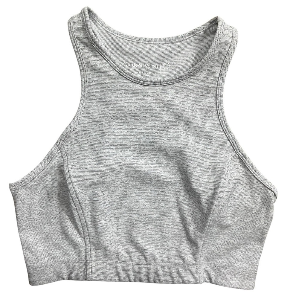 Outdoor Voices Athena Crop Top Athletic Heather Grey Size Small